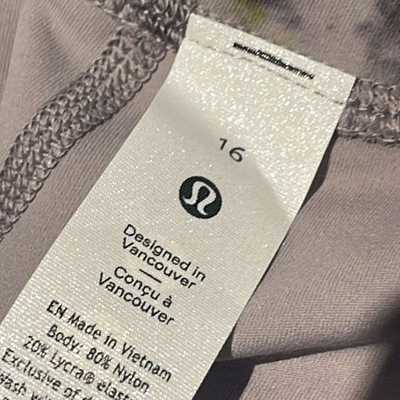 NWT/LULULEMON ALIGN HR Tie Dye Mauve Grey Leggings. 28”/Size 16. Brand New w/tag - Picture 7 of 10